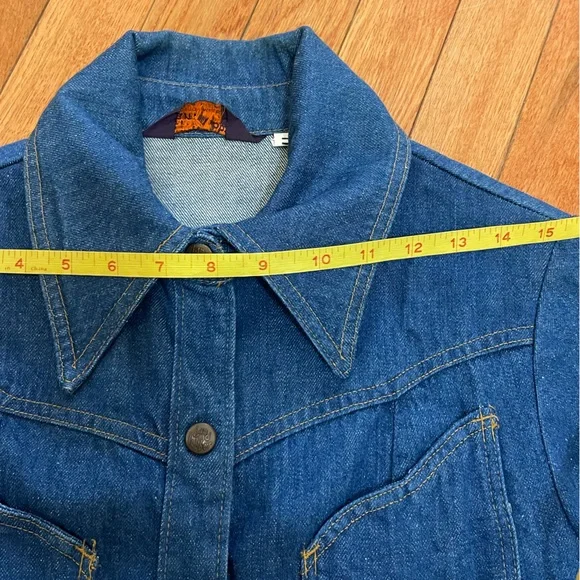 Vintage Landlubber Denim Button Down Shirt Dress S - Picture 10 of 10